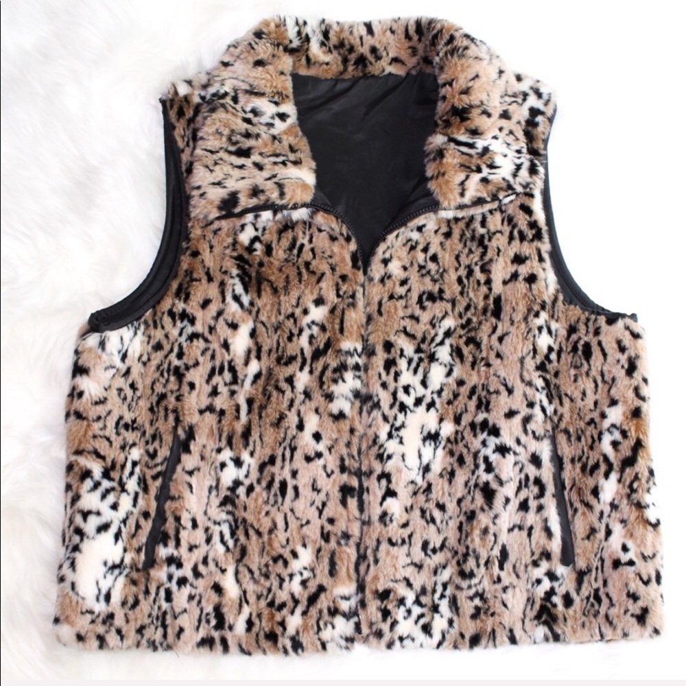 Reversible leopard vest JD